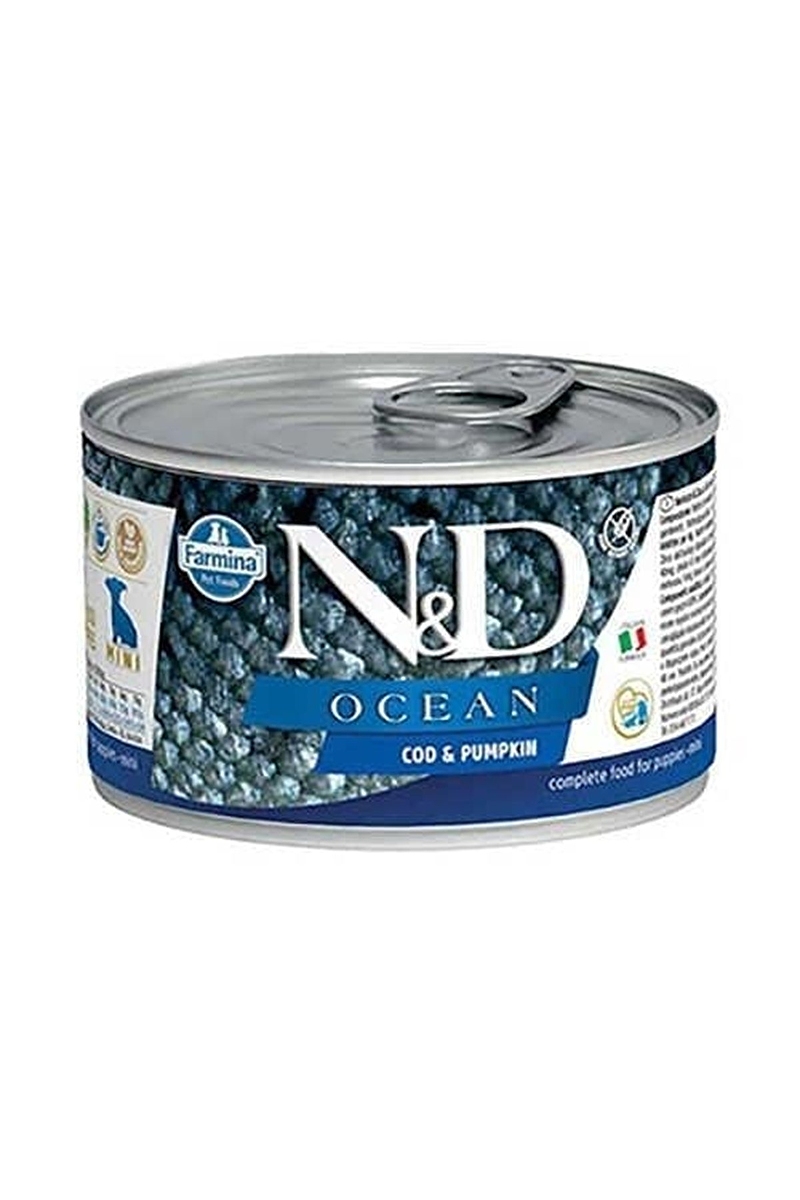 N&D Ocean Pumpkin Balkabaklı Morina Balıklı Tahılsız Yavru Köpek Konservesi 140g