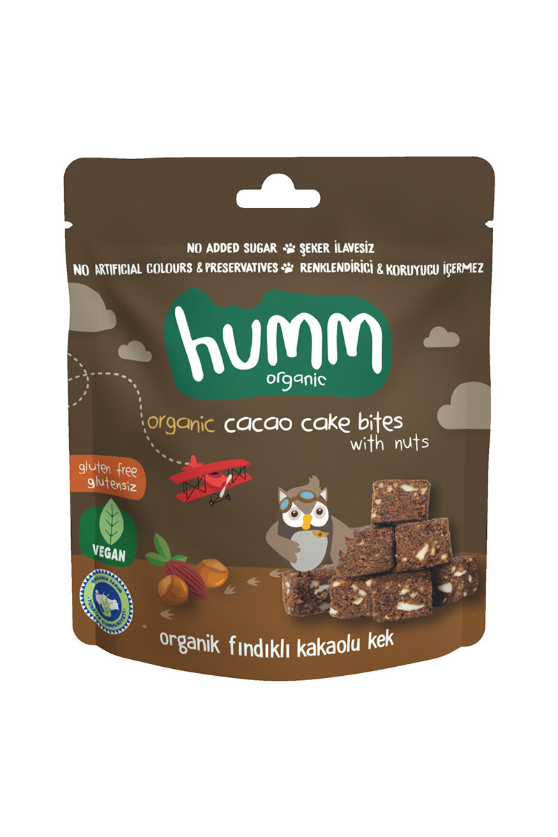 Humm Organik Kakao ve Fındıklı Kek 30 g