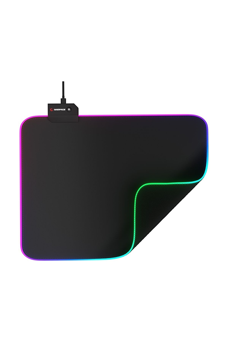 Rampage Pulsar RGB M (MP-21) Siyah 252*328*3mm RGB Ledli Gaming Mouse Pad