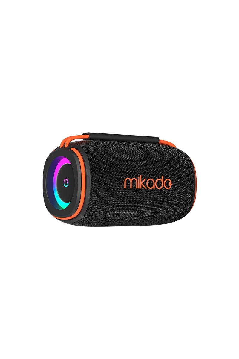 Mikado MD-31BT Siyah IPX6 15W RGB Işıklı 2400mAh TF KART+USB Destekli Bluetooth Hoparlör