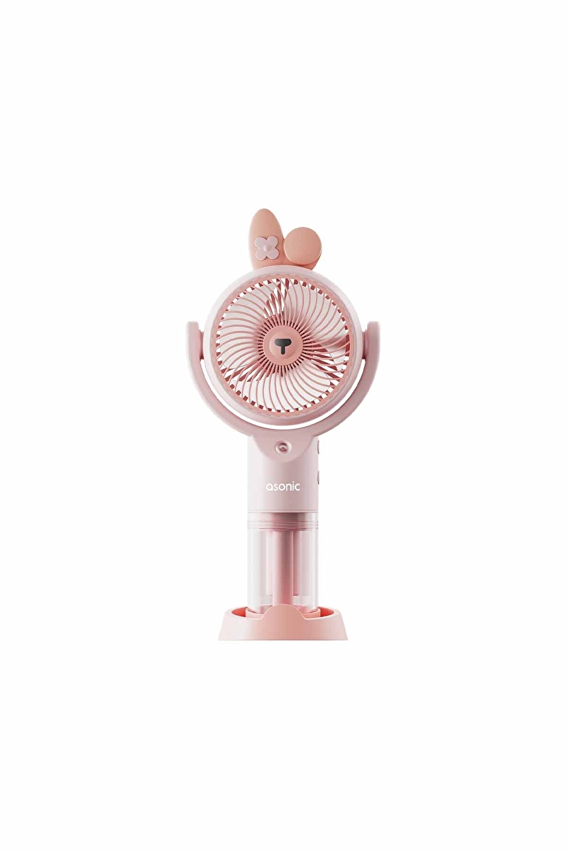 Asonic AFN26 Pembe 500mAh 2 Kademe Nemlendirici Sprey USB Fan