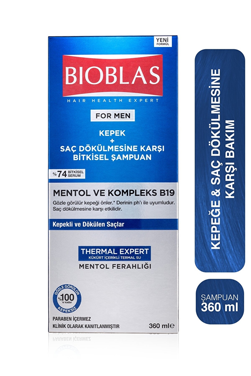 Bioblas Men Şampuan 360 ml Kepeğe ve Saç Dökülmesine Karşı Etkili