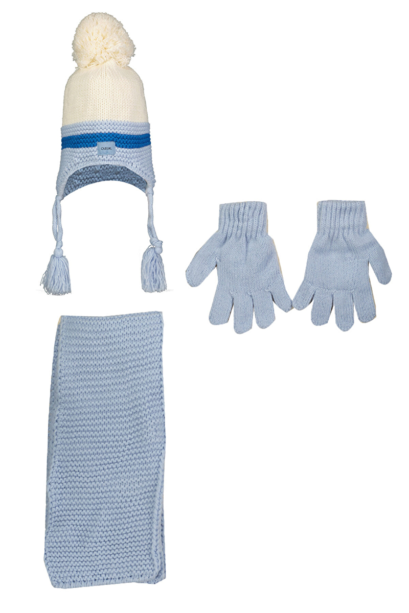 Kitti Erkek Çocuk Atkı Bere Set P-K23160-11MVI