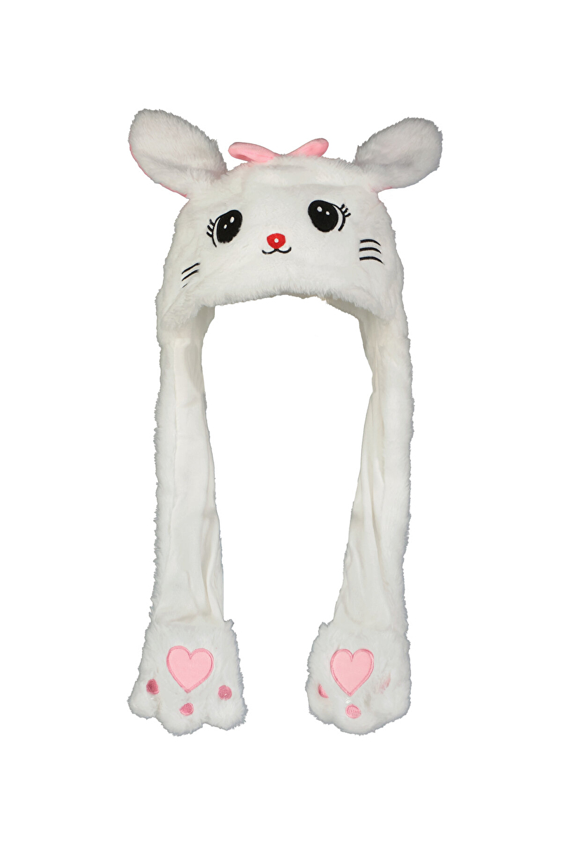 Kitti 5/9 Yaş Çocuk Pelüş Kulaklı Hareketli Şapka K25465-06-008