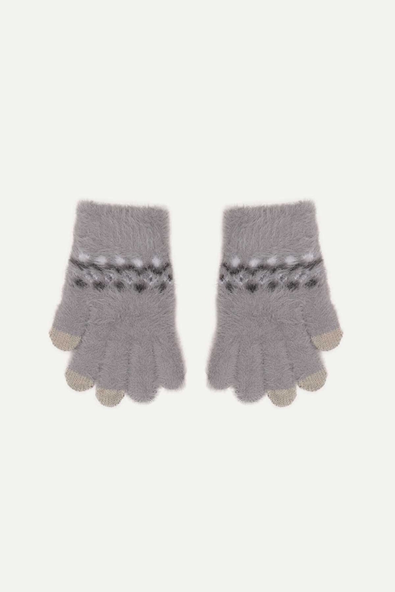 Kitti 5/9 Yaş Kız Çocuk Örme Eldiven P-K25570-04