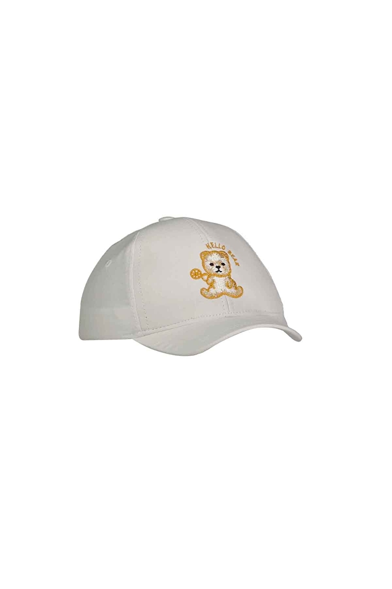 Kitti 1/4 Yaş Ayıcıklı Kız Çocuk Kep Y26140-10-008