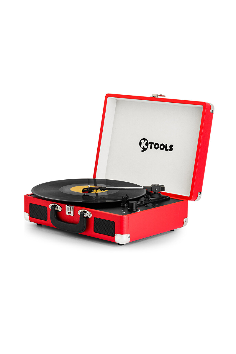 Ktools Pikap Bluetooth Hoparlör Long Nostalgia K344 Kırmızı