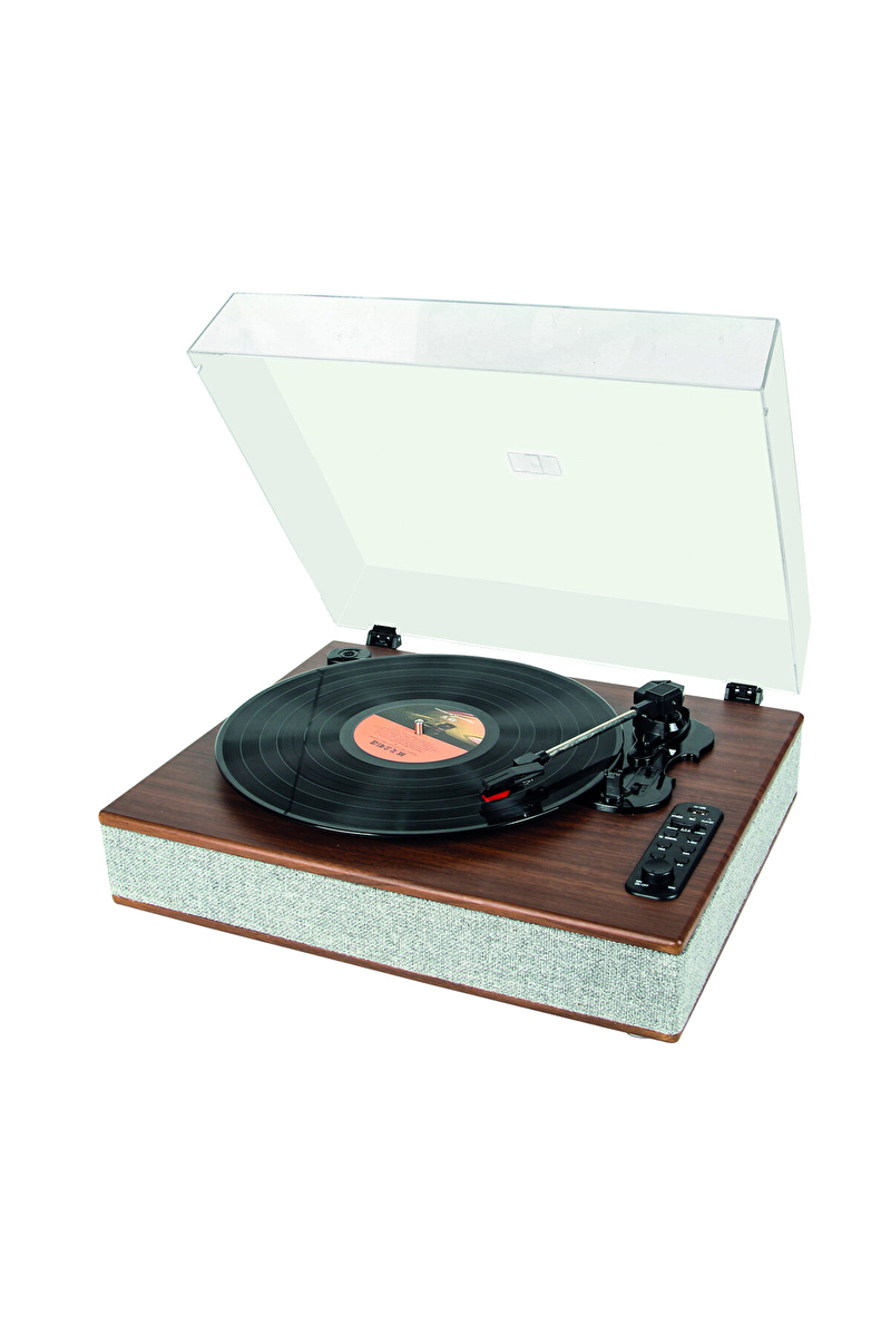 Ktools Pikap Bluetooth Hoparlör Long Play Label Kahvrerengi Turntable