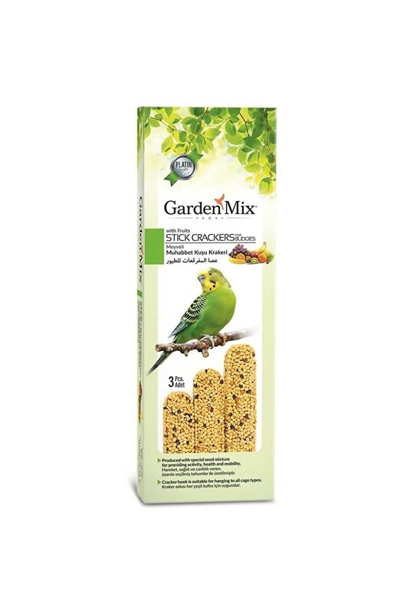 Garden Mix Platin Meyveli Kuş Krakeri 80gr (3'lü)