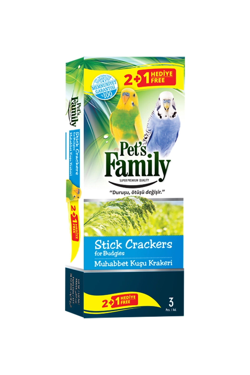 Pets Family Muhabbet Kuşu Krakeri 2+1