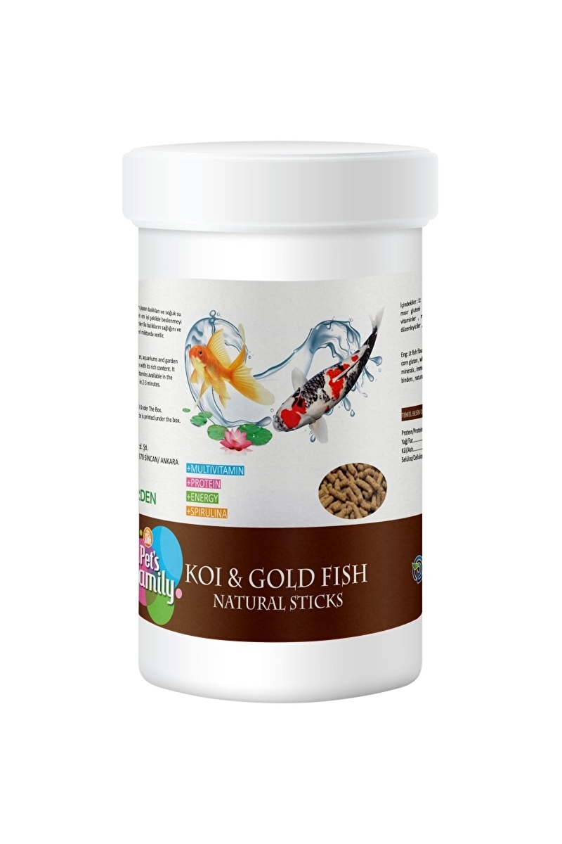 Pets Family Koı & Gold Fısh Natural Stıcks 1l/100 g