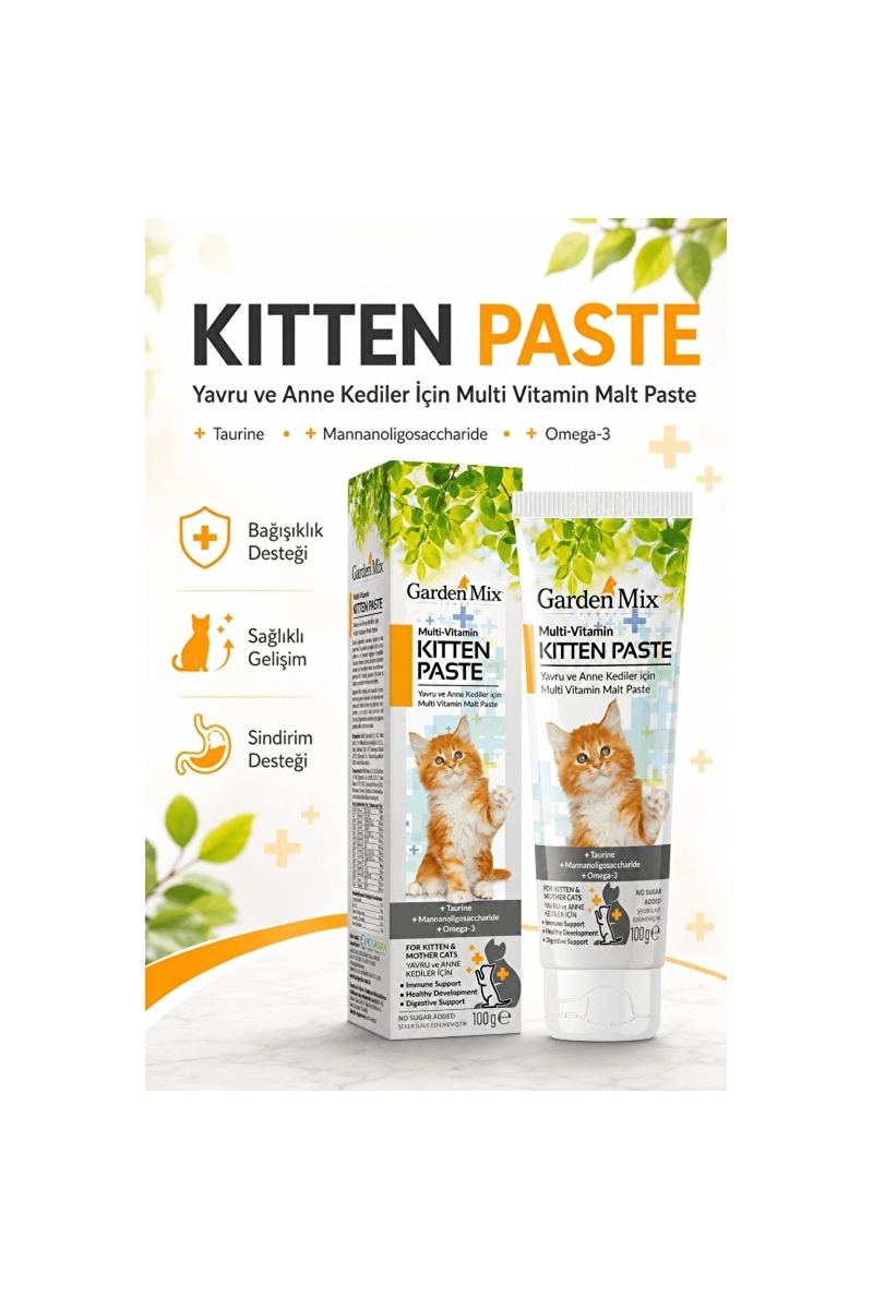 Garden Mix Kitten Yavru ve Anne Kedi İçin Multivitamin Macun 100 Gr