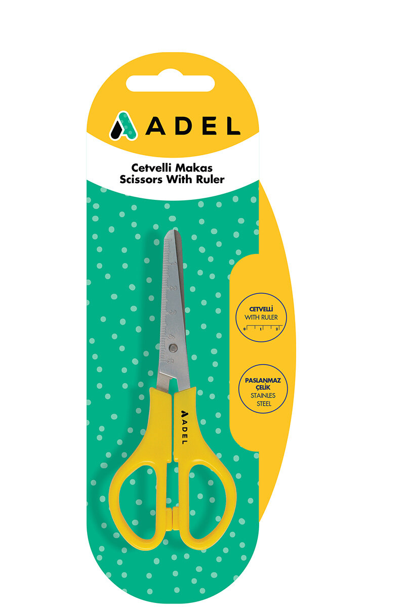 Adel Cetvelli Okul Makası