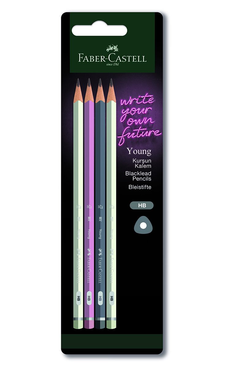 Faber-Castell Bls. Young Mercanlı Kk Hb Üçg 4lü (Fsc)