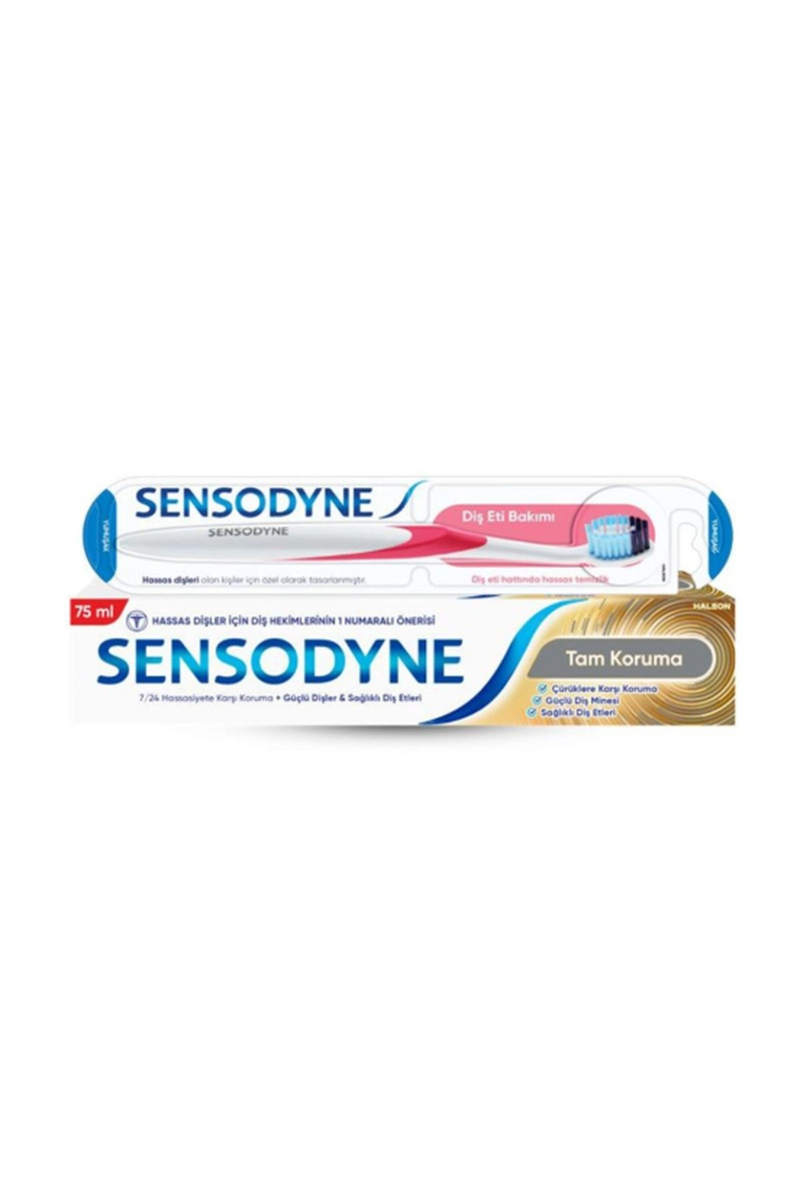 Sensodyne Tam Koruma 75 macun+ Diş Fırçası Diş Eti