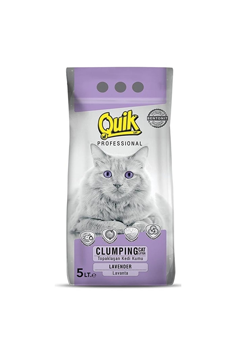 Quik Bentonit 5 Lt İnce (Lavanta Kokulu)