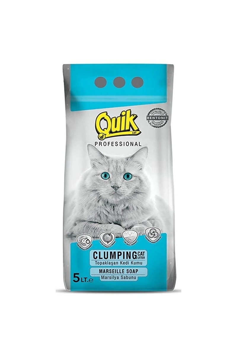 Quik Bentonit Kum 5 L İnce (Marsilya Sabunlu)