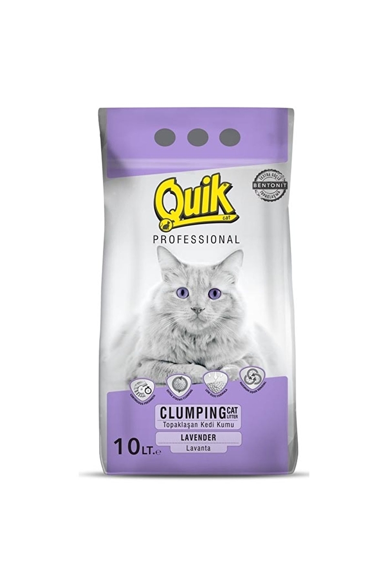 Quik Bentonit Kum 10 Lt İnce (Lavanta Kokulu)