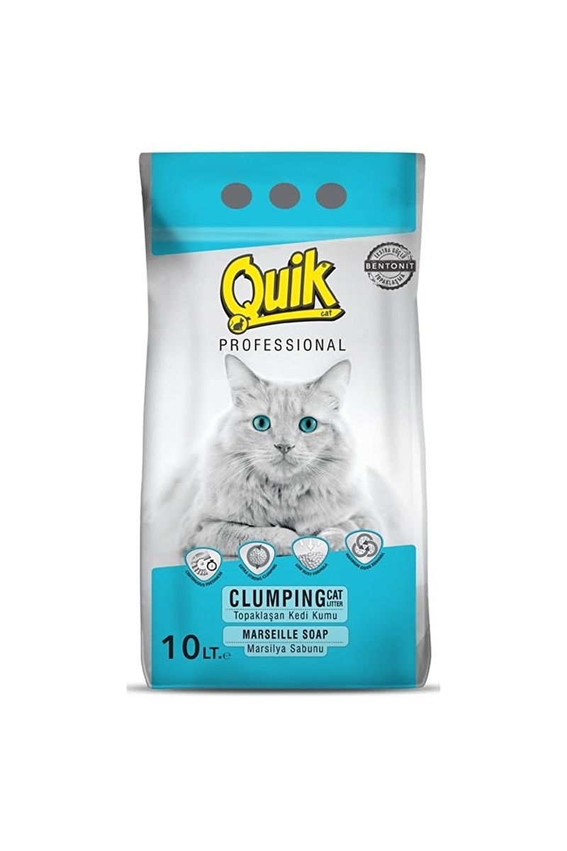 Quik Bentonit Kum 10 L İnce (Marsilya Sabunlu)
