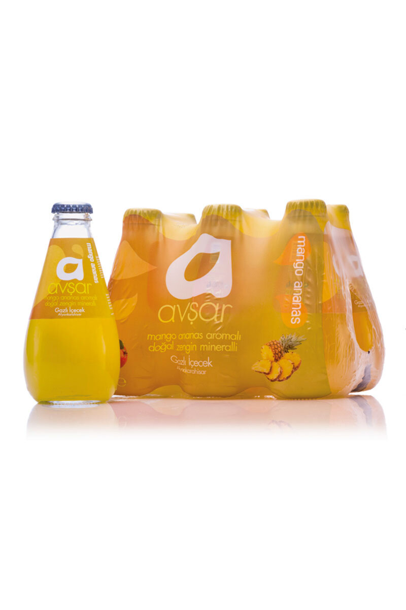 Avşar Mango Ananas Aromalı Maden Suyu 6X200 ml