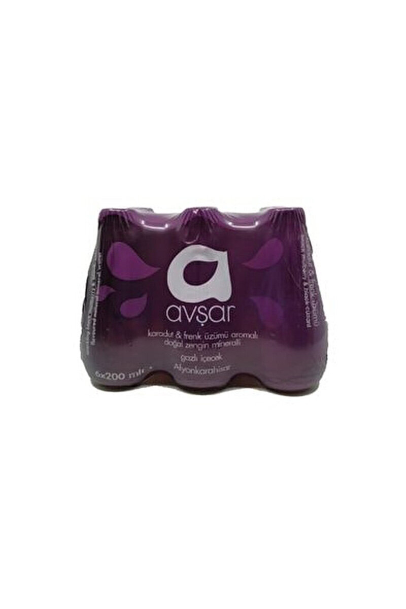 Avşar Karadut Frenk Üzümü Aromalı Maden Suyu 6X200 ml