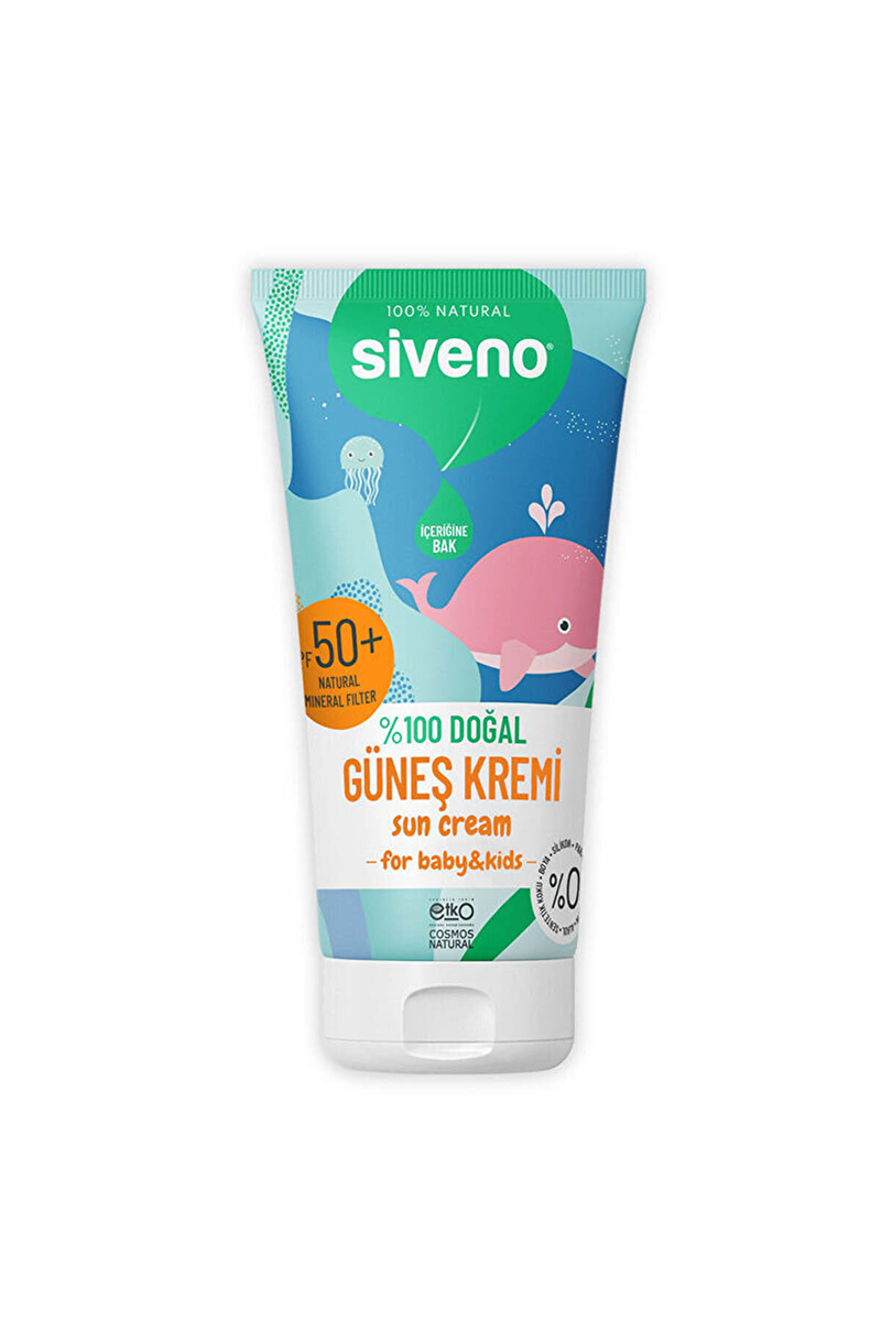 Siveno %100 Doğal Bebek Güneş Kremi SPF 50 50 ml