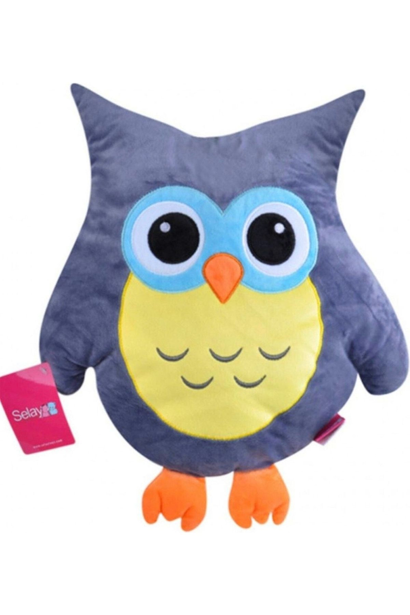 Pelüş Baykuş Yastık 35 Cm Selay 2102