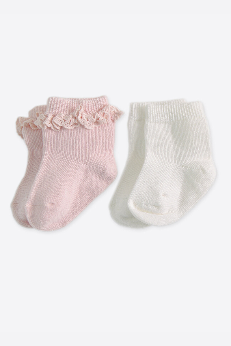 Kitikate Bebek Organik Basic Fistolu 2'li Çorap S52381