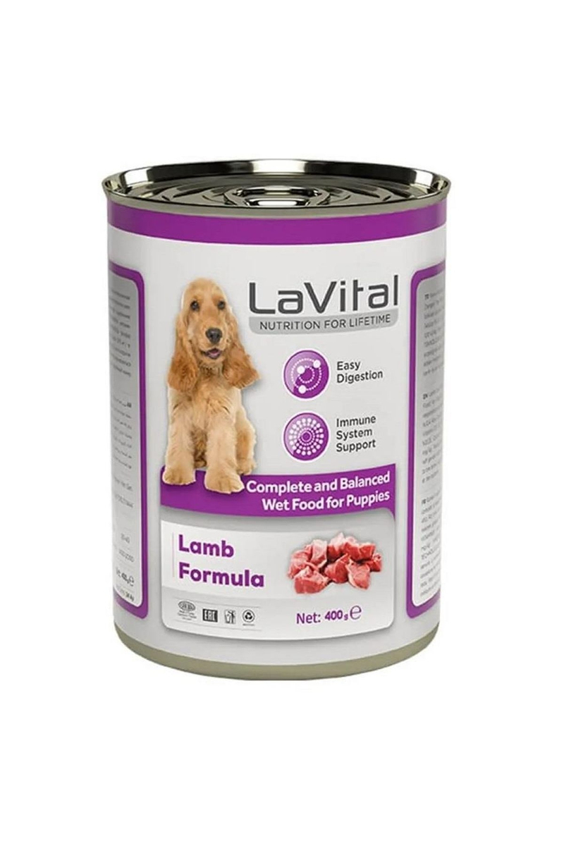 LaVital Yavru Yaş Köpek Maması (Puppy) Kuzu Etli ve Balkabaklı 395GR