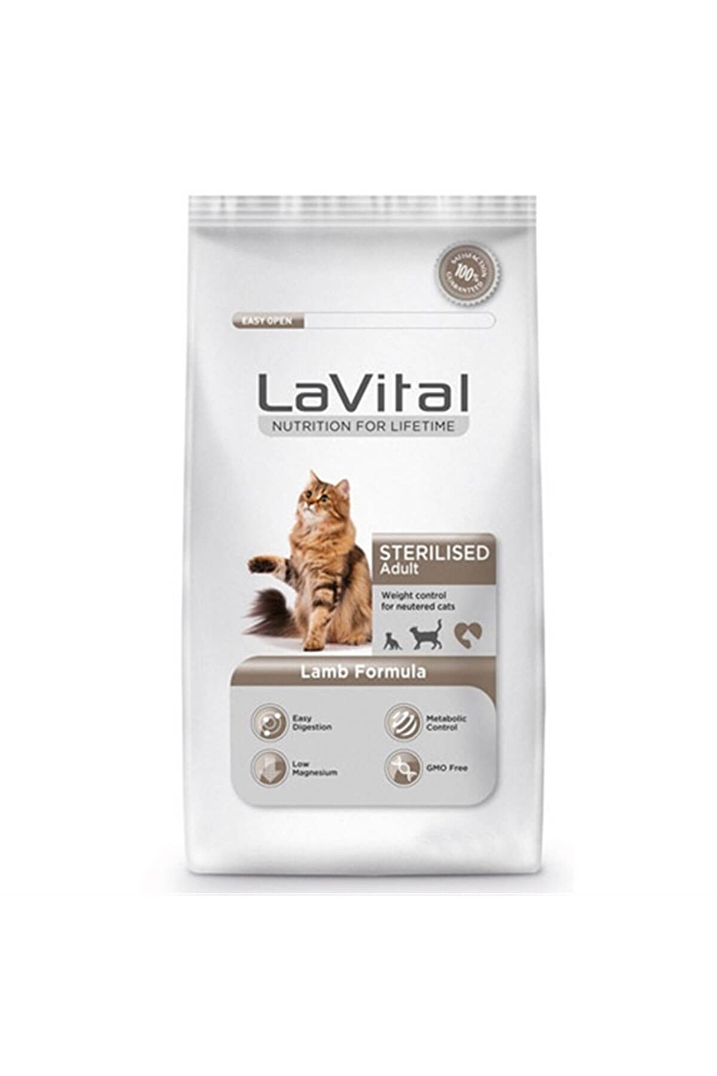LaVital Kuzu Etli Kısırlaştılmış (Sterilised) Yetişkin Kedi Maması 1,5kg