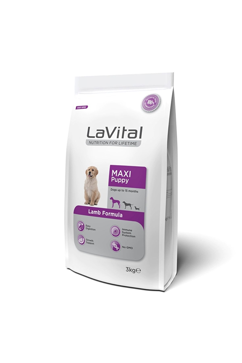 LaVital Kuzu Etli Orta-Büyük Irk Yavru Köpek Maması 3 kg