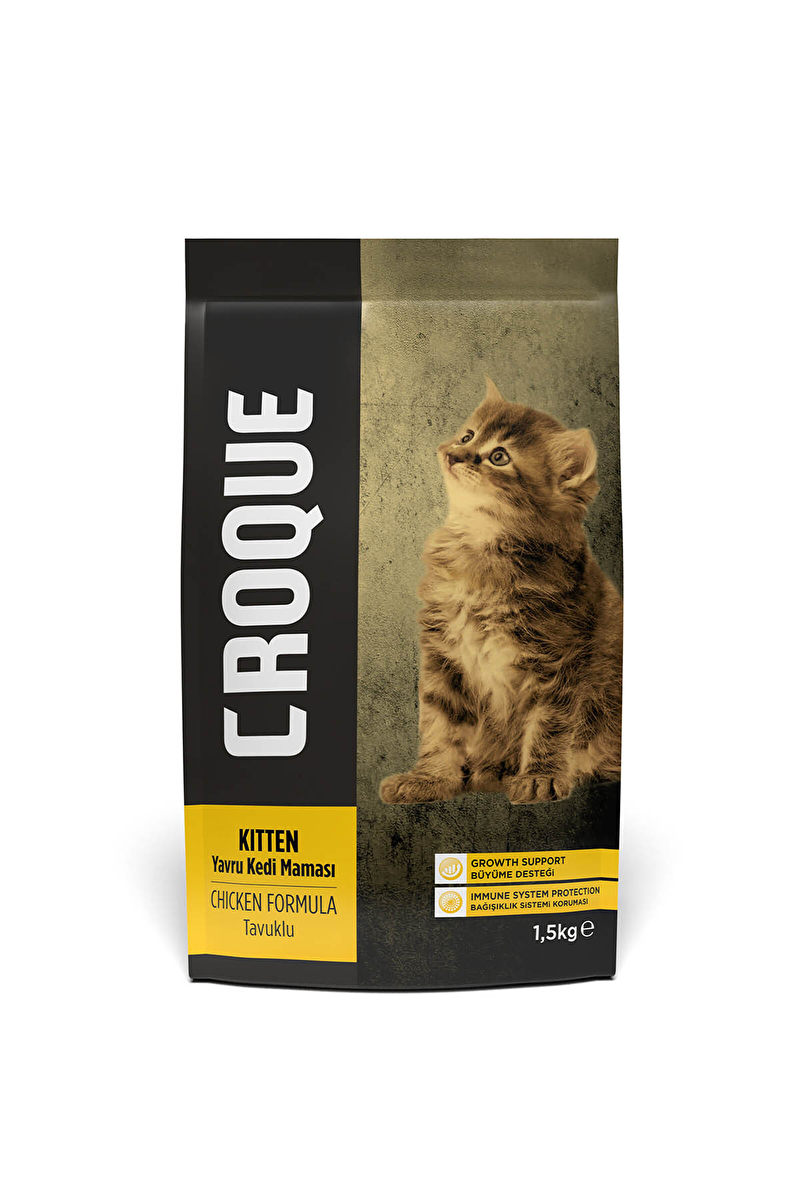 Croque Yavru Kedi Kuru Mama Tavuk Etli 1,5 Kg