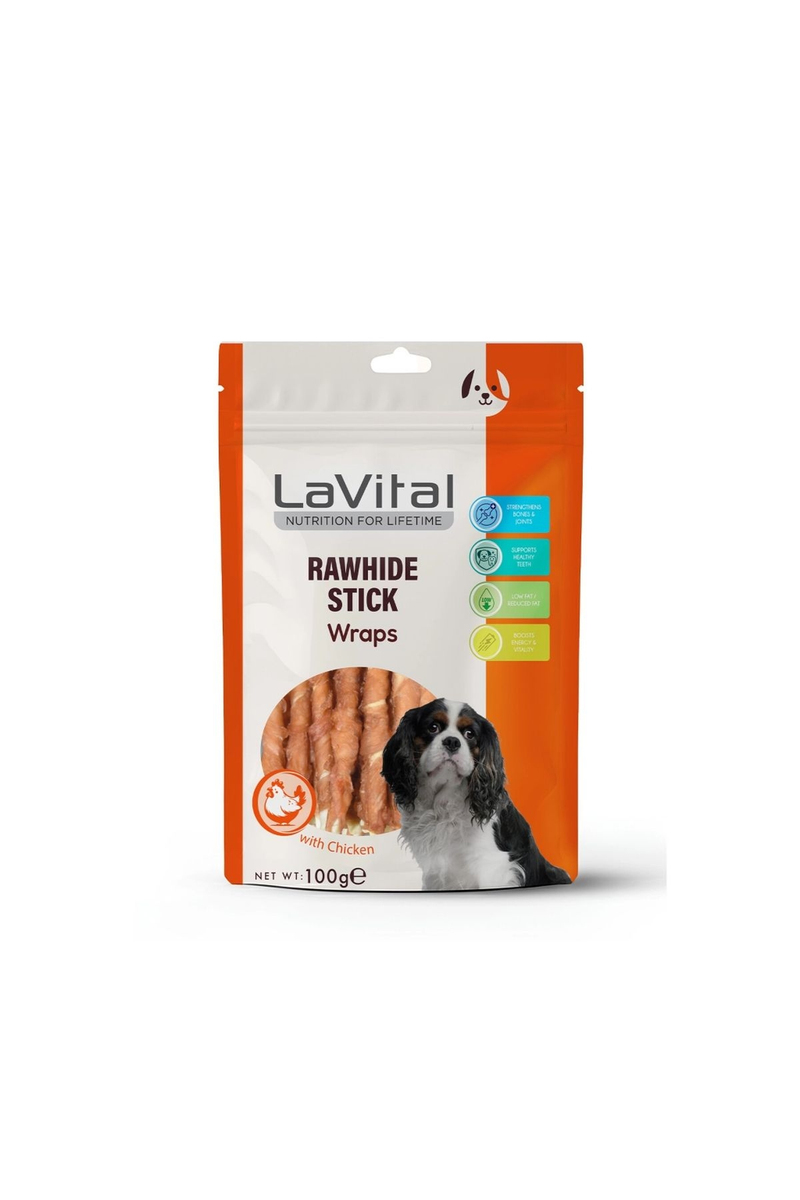 LaVital Köpek Ödül Maması Tavuk Etli Sarılı Çubuk 100g