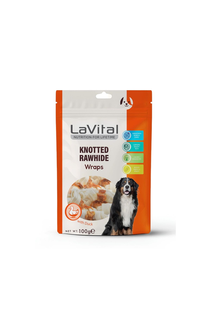 LaVital Köpek Ödül Maması Ördek Eti Sarılı Kemik 100g