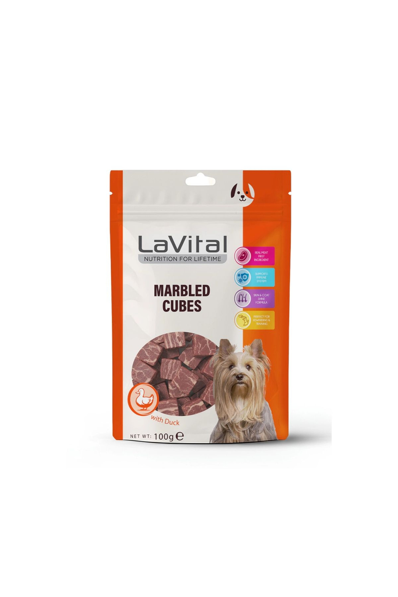LaVital Köpek Ödül Maması Ördek Etli Küp 100 g