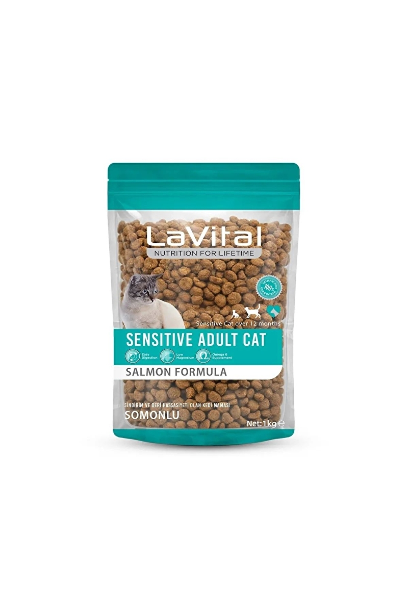 LaVital Yetişkin Somonlu Sensitive Kedi Maması 1kg