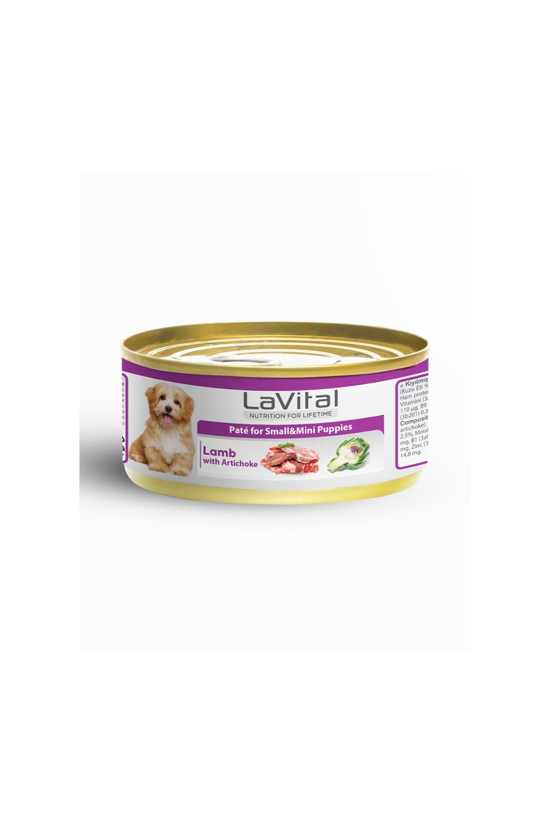 Lavital Kuzulu Etli ve Enginarlı Mini ırk Yavru Köpek Konservesi 85GR