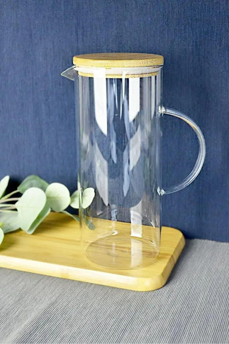 Paçi Alisa Bambu Kapaklı Cam Sürahi 1500 ml