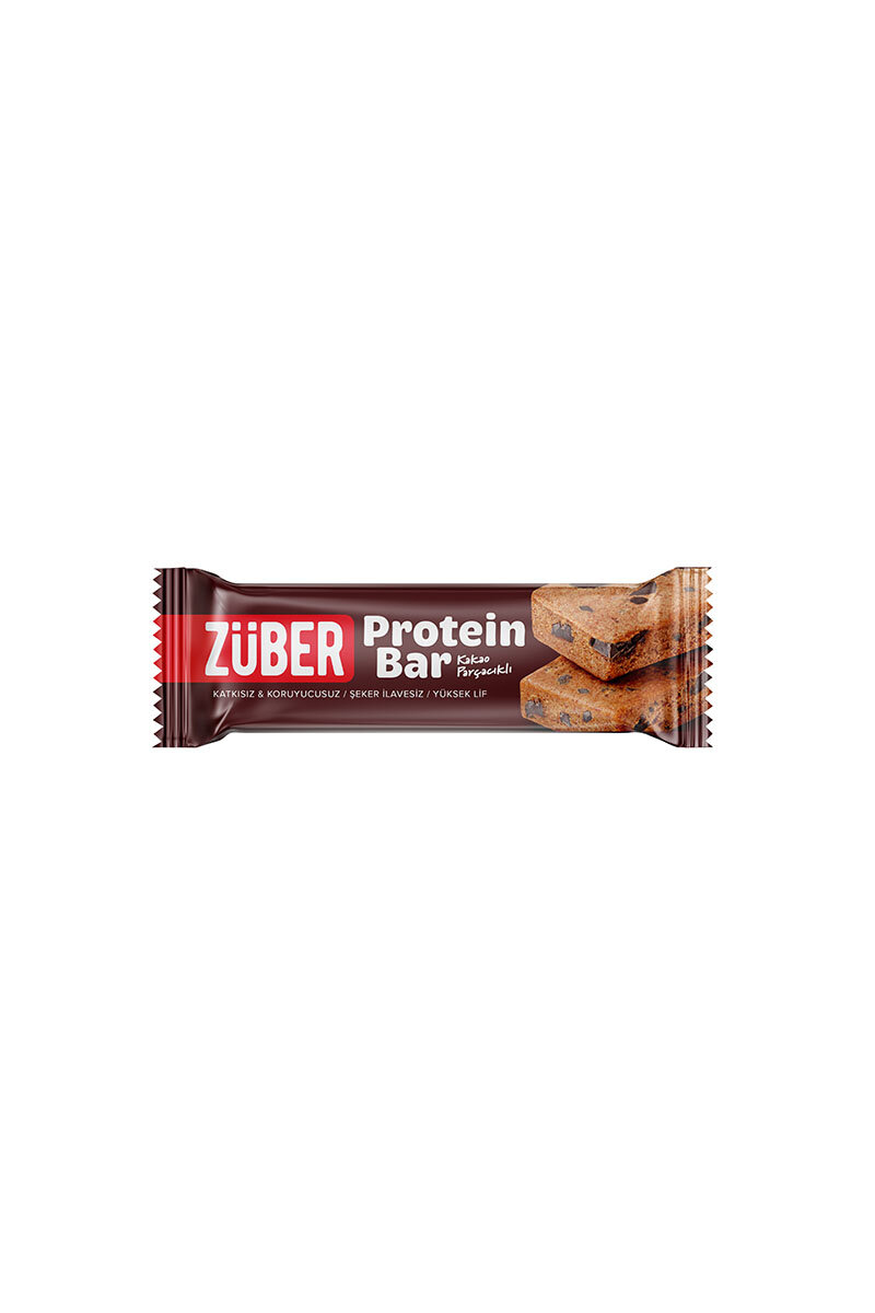 Züber Kakao Parçacıklı Protein Bar 35 G