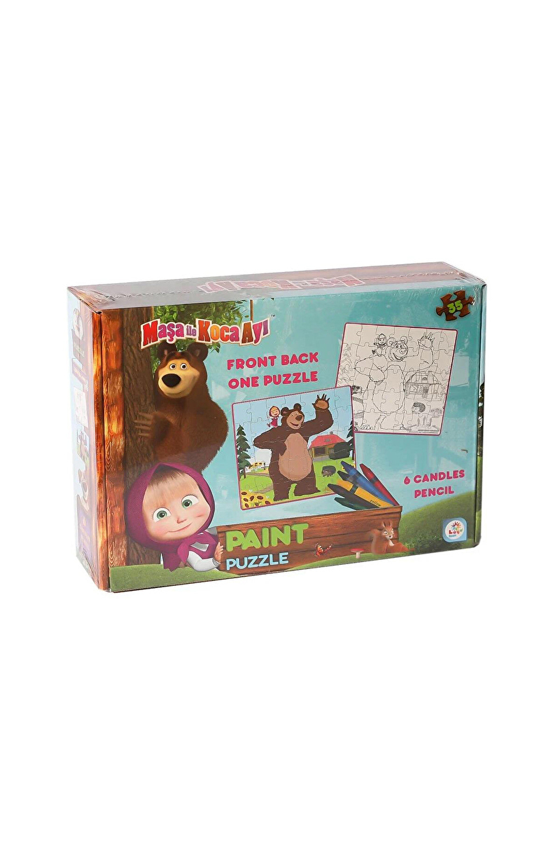 Maşa Ve Koca Ayı Boyamalı Puzzle 35 Parça