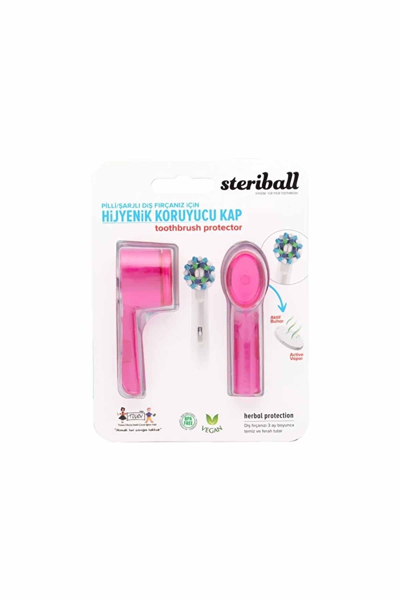 Steriball Şarjlı Diş Fırçası Koruma Kabı 2'li Pembe