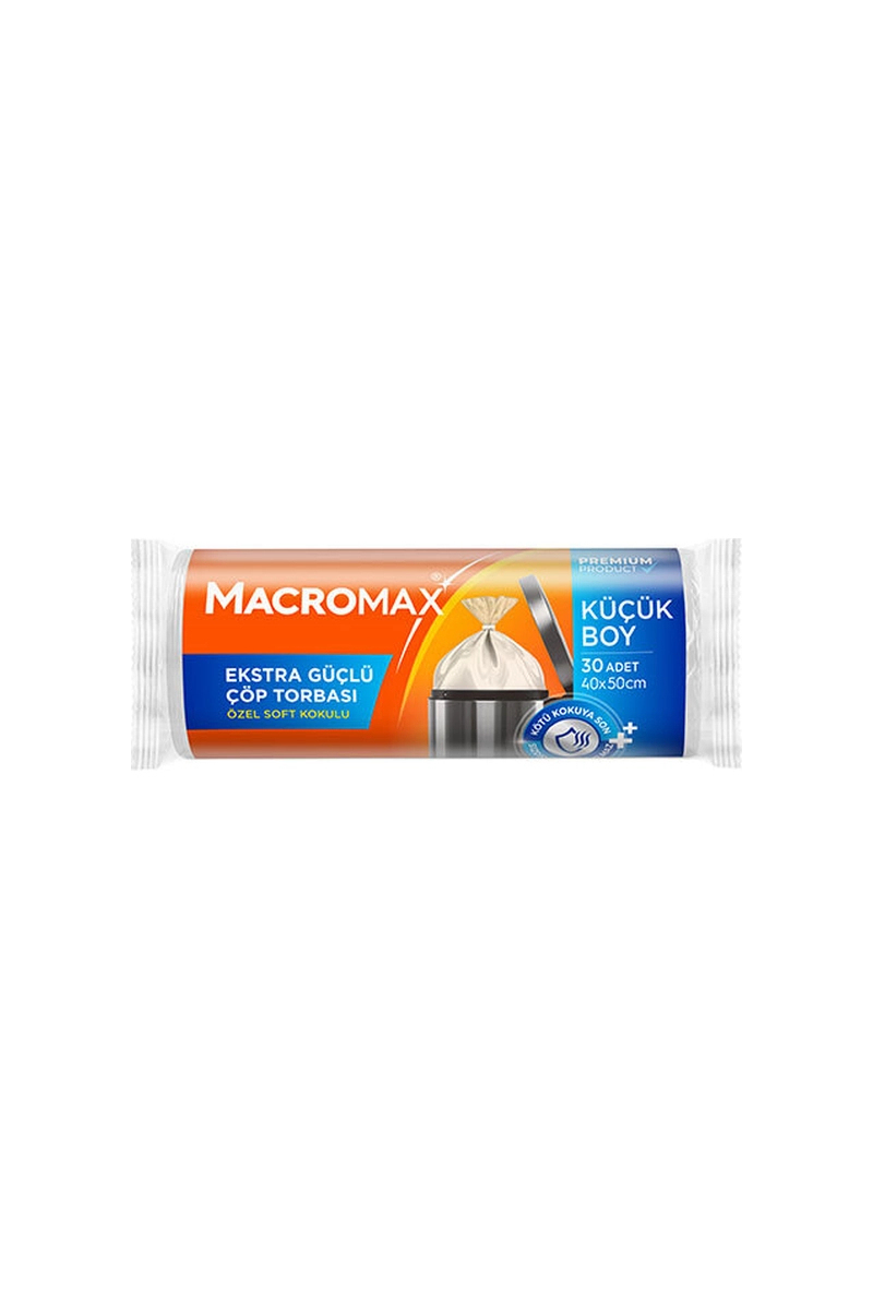 Macromax Extra Güçlü Çöp Torbası Küçük Boy 30'lu