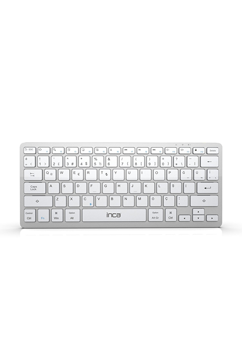 Inca Ibk-565Bt Bluetooth 5.0 Rechargeable Smart Silver Keyboard
