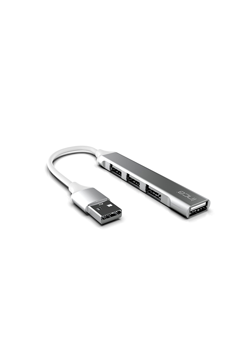 Inca Iusb 4Tux Usb Hubx4 Port Usb 3.0+3 Usb2.0 Slim Aluminyum Kasa
