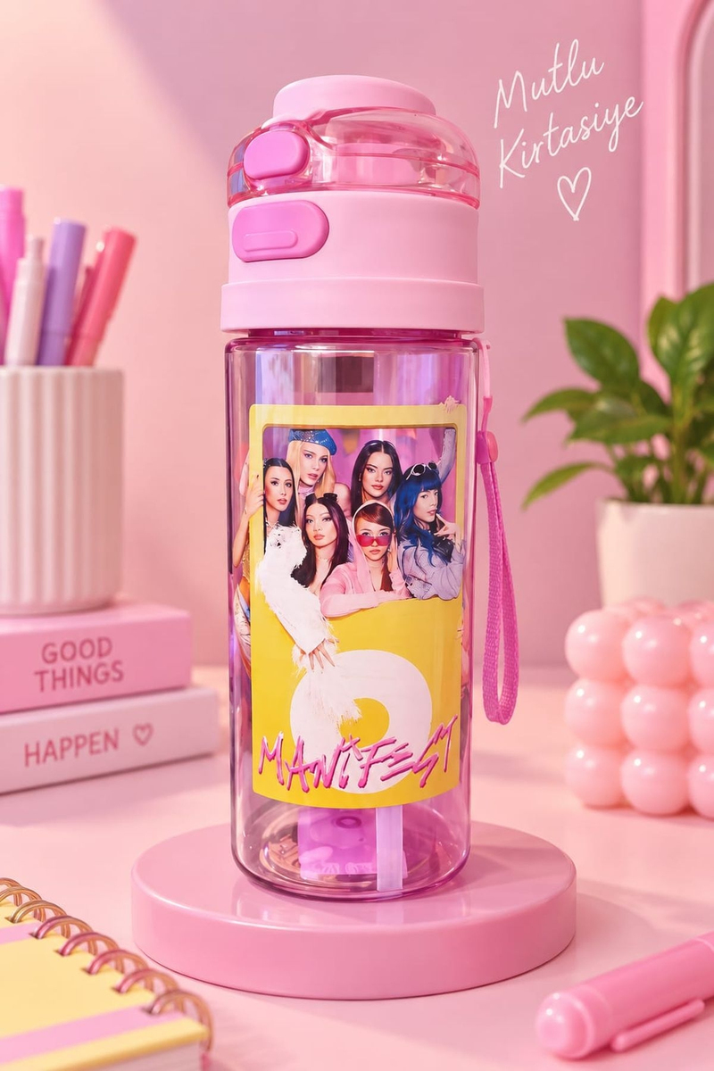 Manifest Tritan Matara 500 ml Toz Pembe