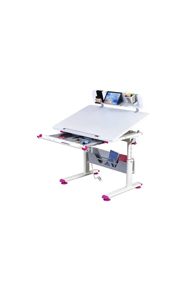 Vega Çalışma Masası minivega-standard MVSTD-2 Beyaz Fuşya