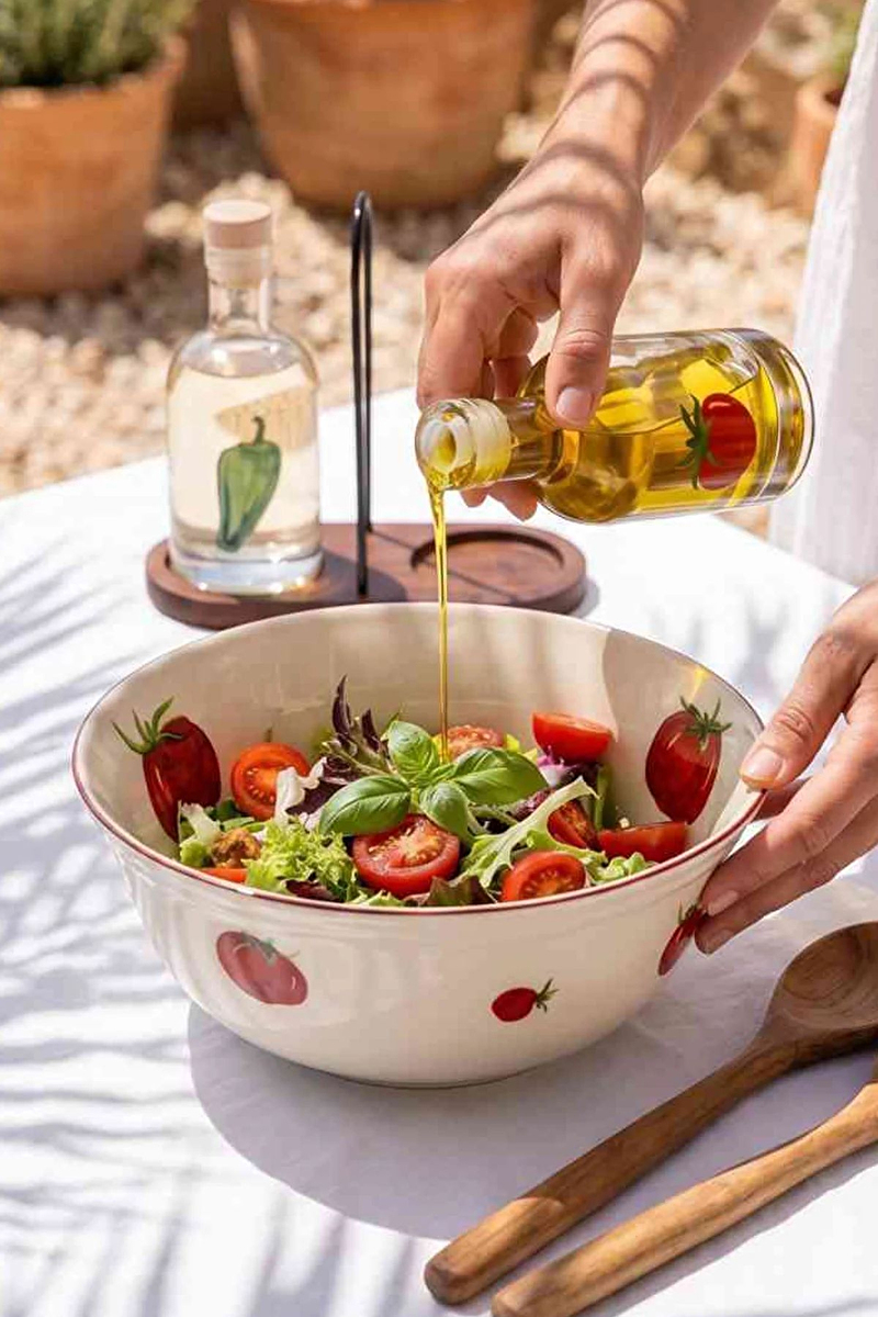 Rakle x Bengi Kurtcebe Pomodoro Stoneware Salata Kasesi 25 cm