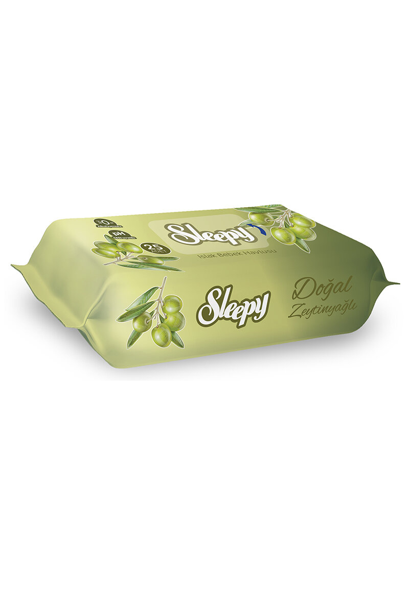 Sleepy Islak Havlu 25'li Zeytinyağlı