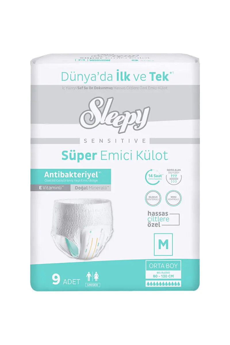 Sleepy Emici Külot Bez Medium 9'lu