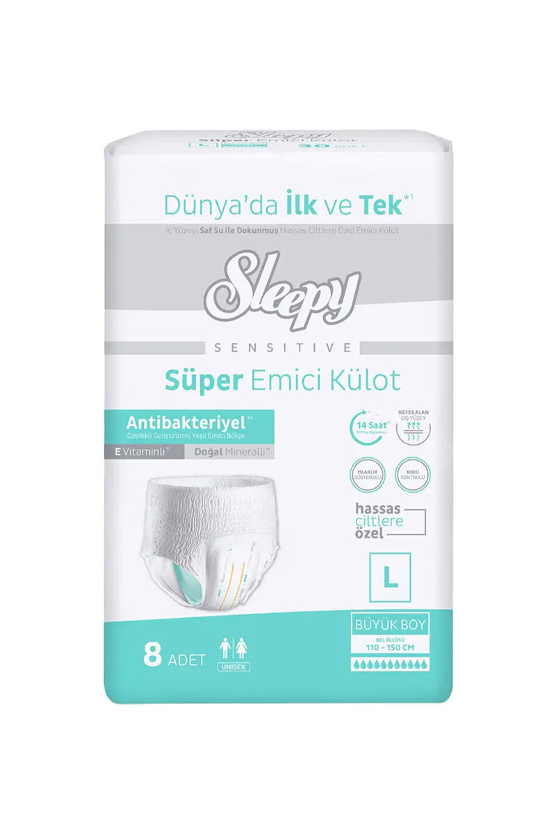 Sleepy Emici Külot Bez Large 8'li